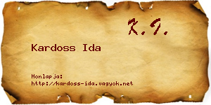 Kardoss Ida névjegykártya