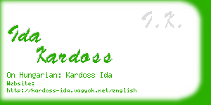 ida kardoss business card